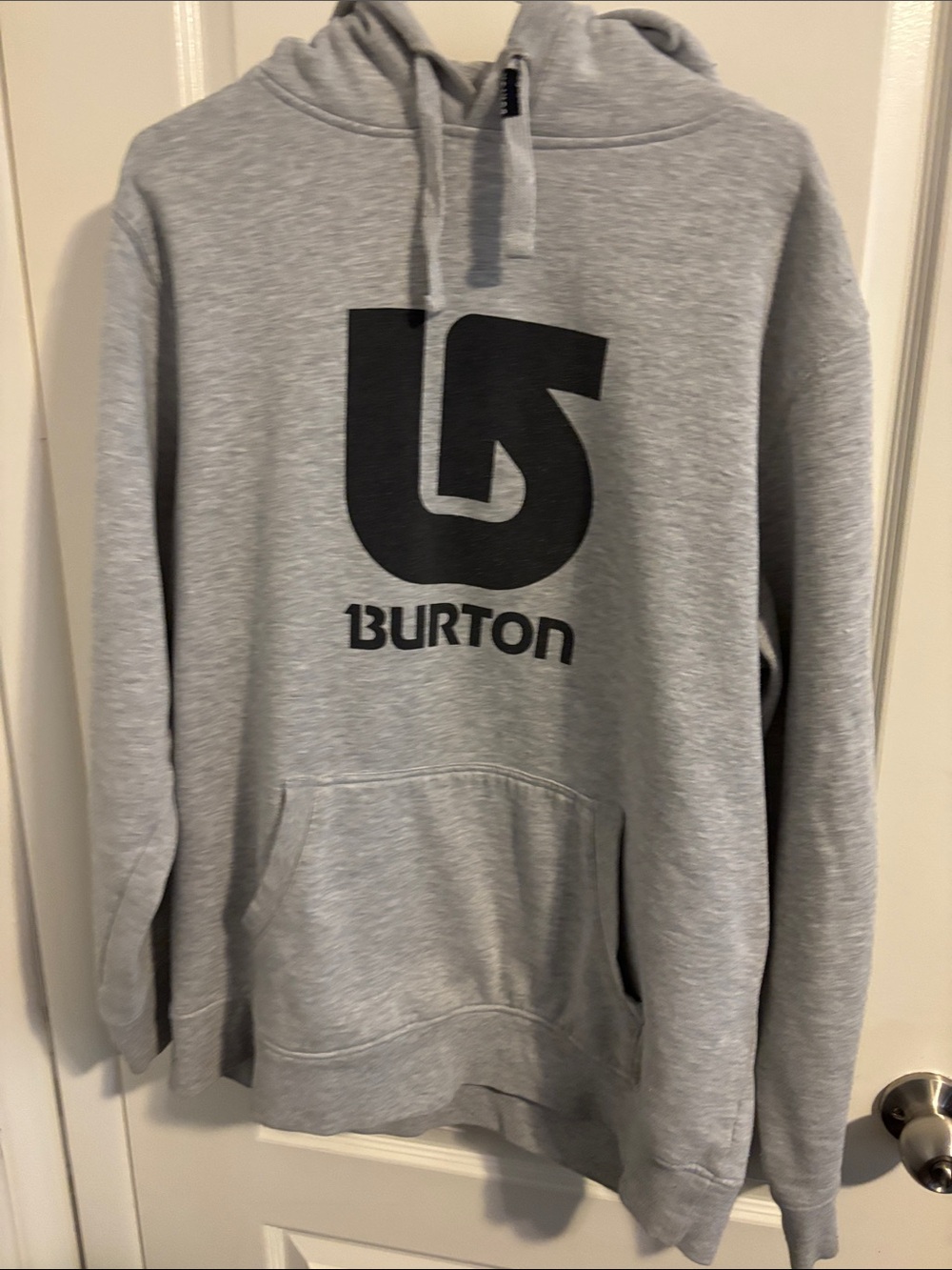 Burton Light Gray Hoodie with Black Logo